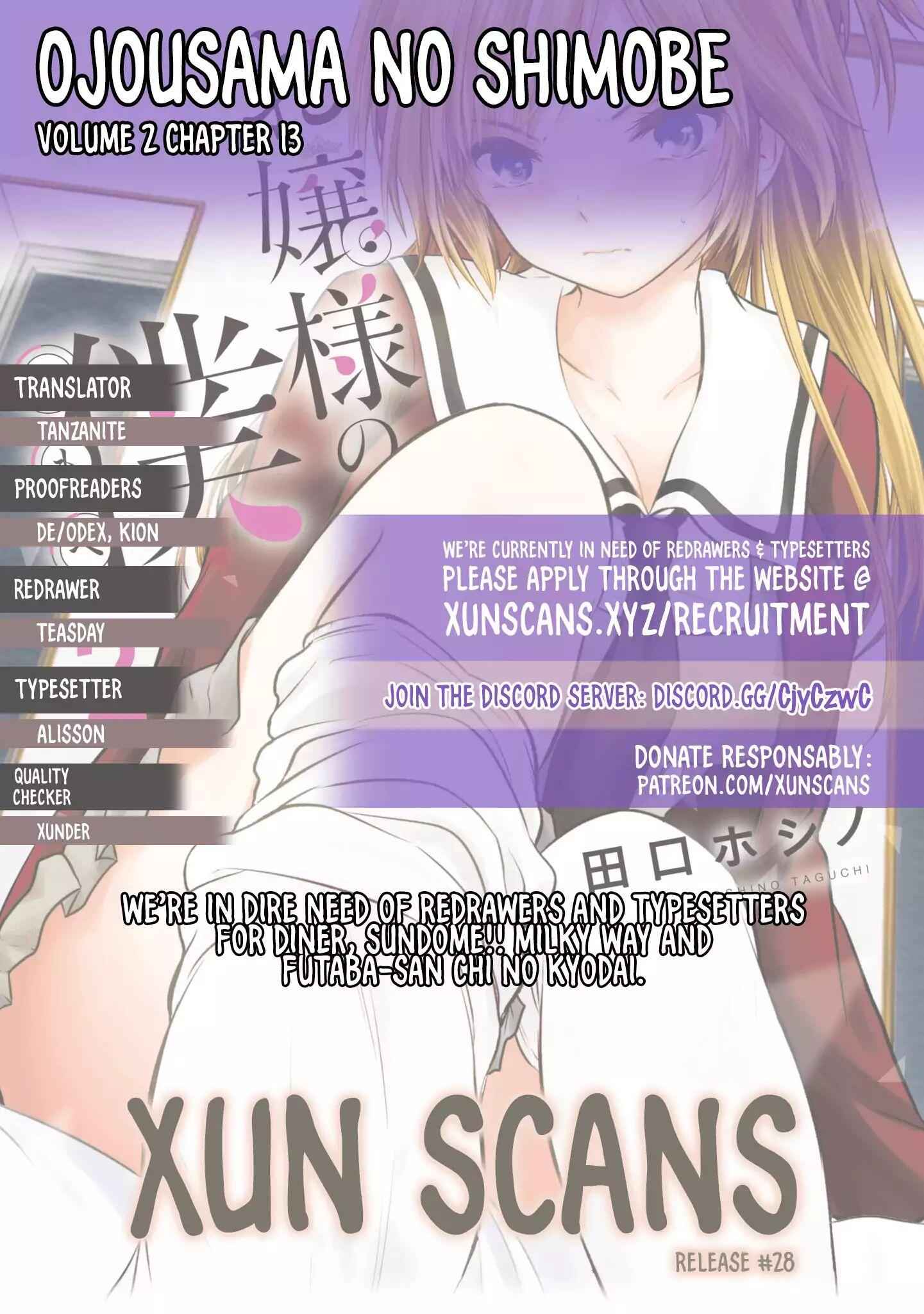 Ojousama No Shimobe Chapter 13 1